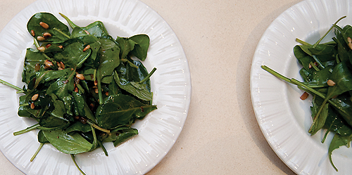 dinner - spinach