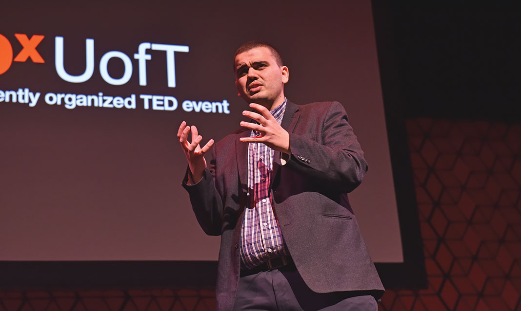 Poladian gave a talk at the 2016 TEDx U of T event, titled, “Refugees connecting the world”.