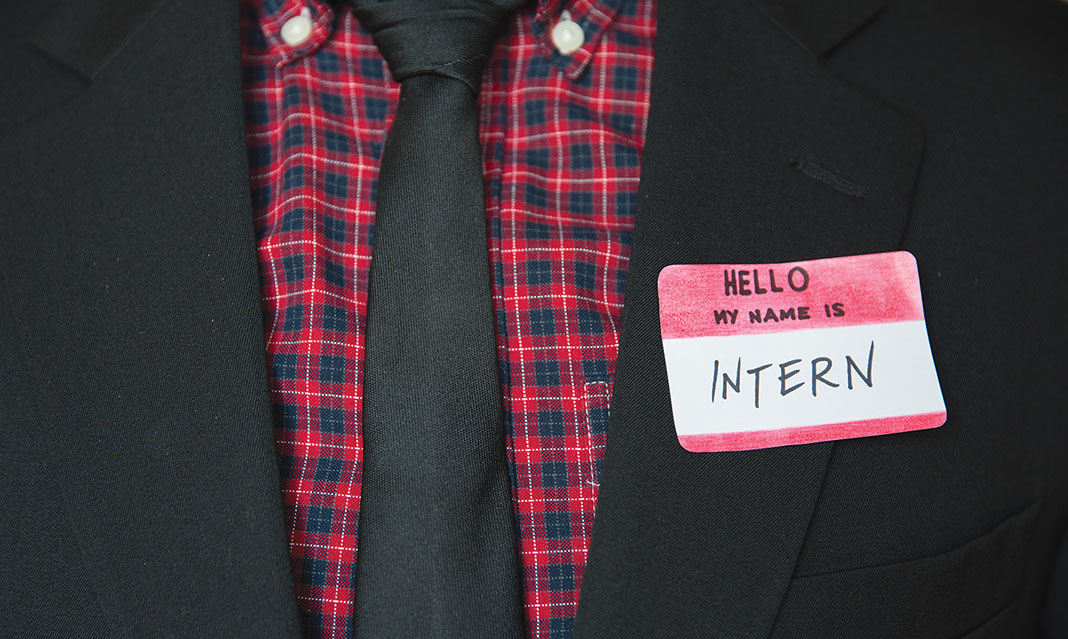 An internship may include meeting with professionals, clients, and observing screenings.